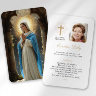 Tarjeta de simpatía por la oración Mary de Hail Pé