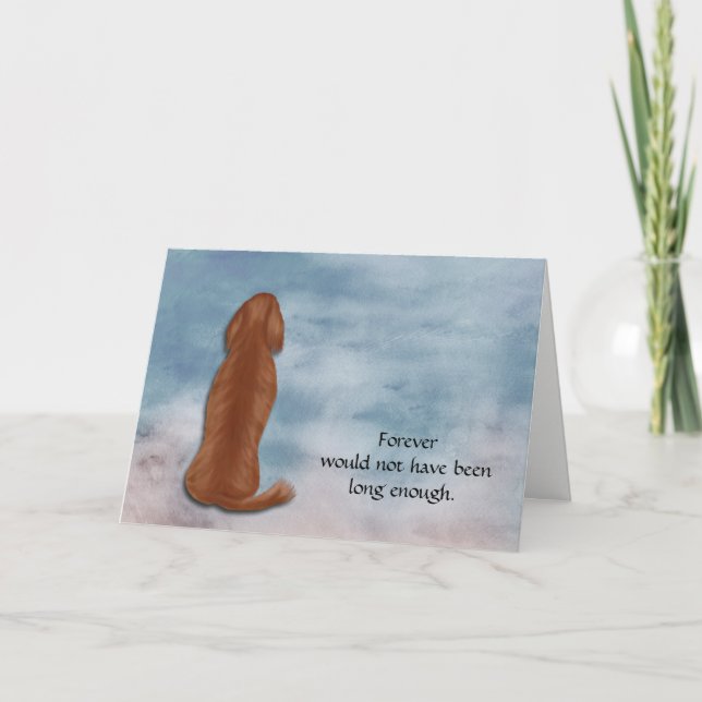 Tarjeta de simpatía por la pérdida de los perros g (Anverso)