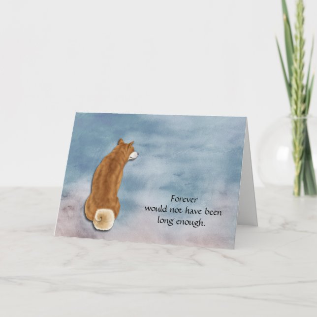 Tarjeta de simpatía por la pérdida de Shiba Inu (Anverso)