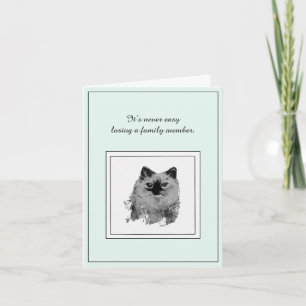 Tarjeta de simpatía por la pérdida de un gato de R
