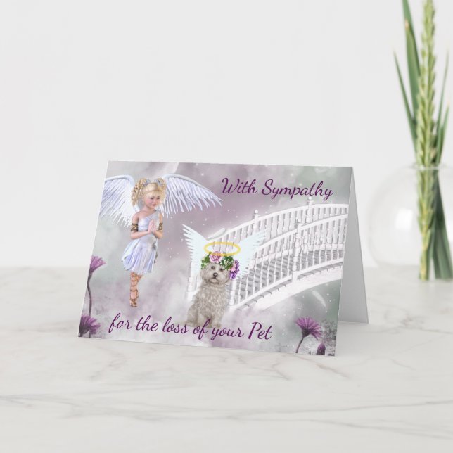 Tarjeta de simpatía por la pérdida de un Mascota (Anverso)