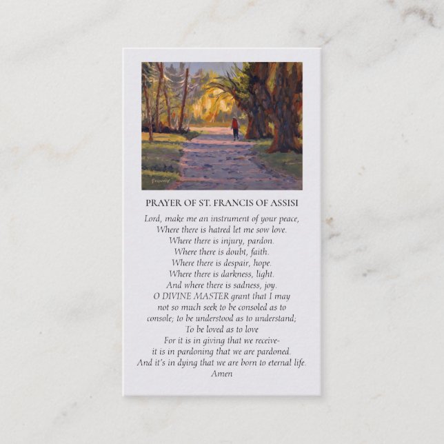 Tarjeta de simpatía por la vida en el campo (Anverso)