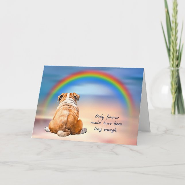 Tarjeta de simpatía por pérdida de Bulldog arcoiri (Anverso)