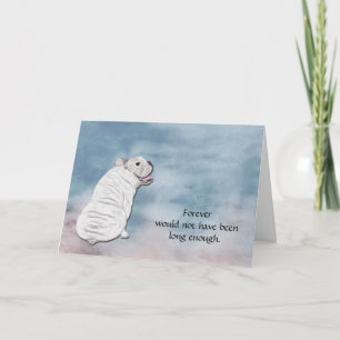 Tarjeta de simpatía por pérdida de Bulldog blanco