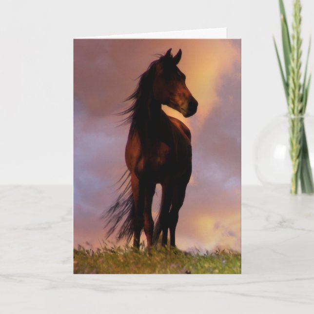 Tarjeta de simpatía por pérdida de caballos (Anverso)