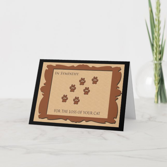Tarjeta de simpatía por pérdida de gato (Anverso)