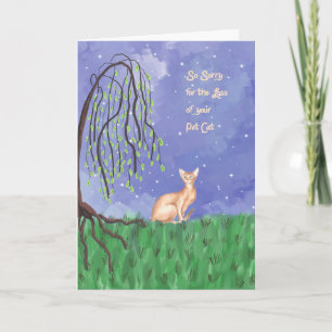 Tarjeta de simpatía por pérdida de gato Mascota (a
