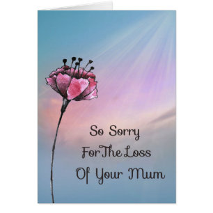 Tarjeta de simpatía por pérdida de Mamá Flor de ar