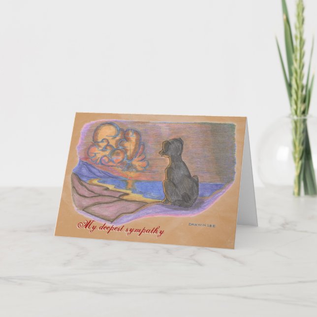 Tarjeta de simpatía por pérdida de Mascota (Anverso)