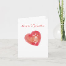 Tarjeta de simpatía por pérdida de mascota