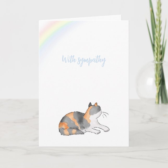 Tarjeta de simpatía por pérdida de mascota de gato (Anverso)