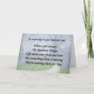Tarjeta de simpatía por pérdida de mascota - el ma