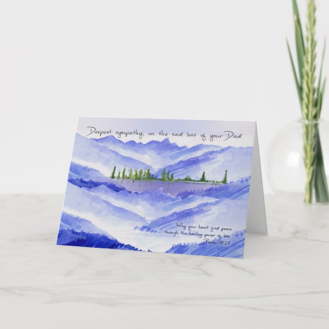 Tarjeta de simpatía por pérdida de papá, tarjeta d (Anverso)