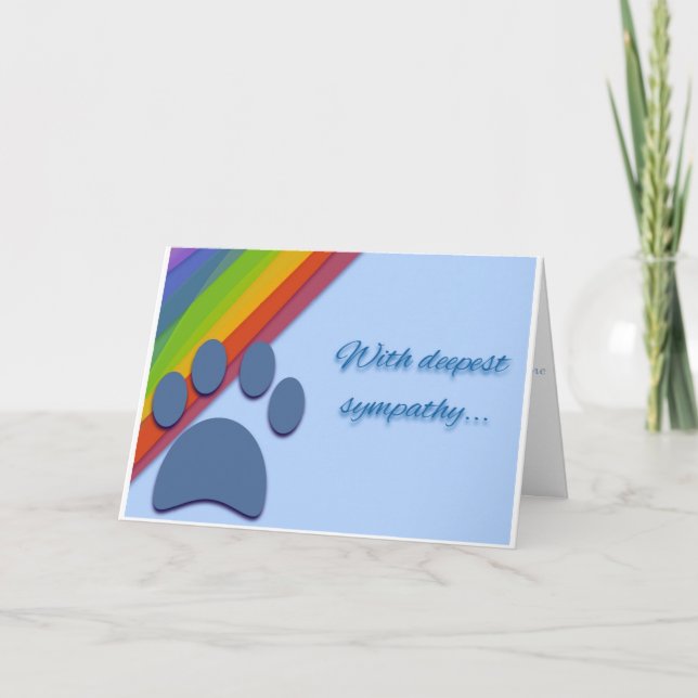 Tarjeta de simpatía por pérdida de perro (Anverso)