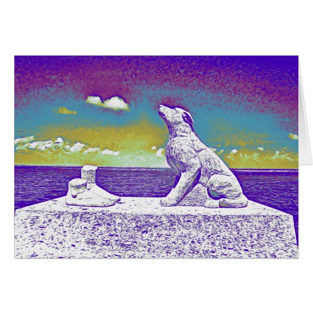 Tarjeta de simpatía por pérdida de perro (Anverso (Horizontal))