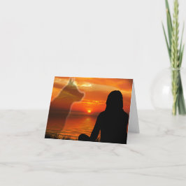 Tarjeta de simpatía por pérdida de perro con poema