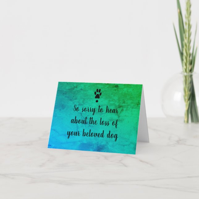 Tarjeta de simpatía por perros de dalDesignNZ (Anverso)