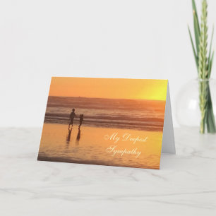 Tarjeta de simpatía: puesta de sol en la playa del
