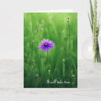 Tarjeta de simpatía Purple Wildflowers