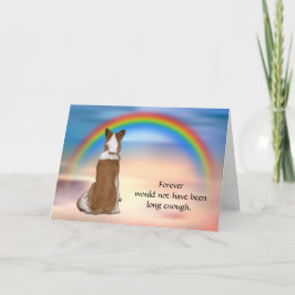 Tarjeta de simpatía Rainbow de Red Border Collie