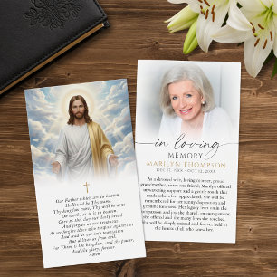 Tarjeta de simpatía religiosa el padrenuestro Jesú