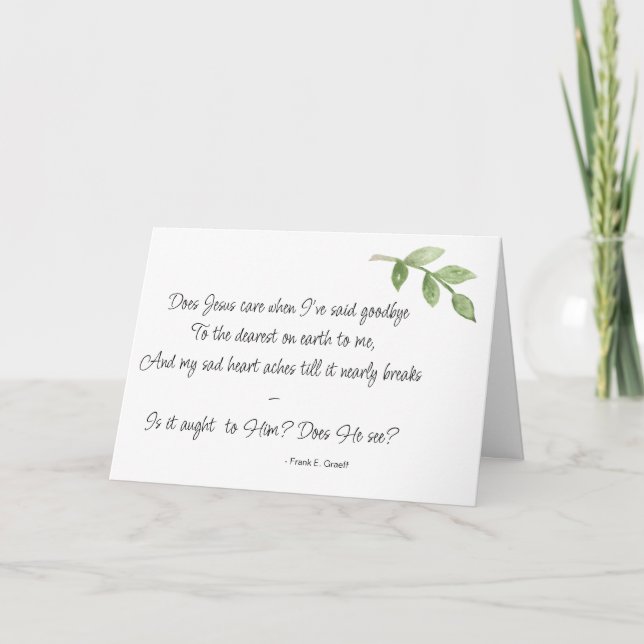 Tarjeta de simpatía religiosa personalizado elegan (Anverso)