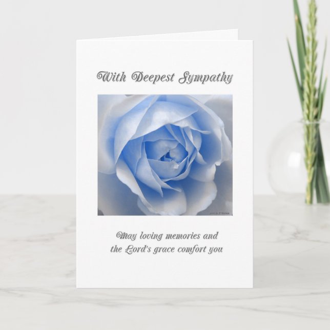 Tarjeta de simpatía religiosa Rosa azul (Anverso)