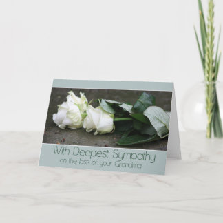 Tarjeta de simpatía Rosa de pérdida de la abuela
