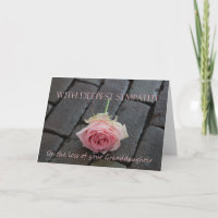 Tarjeta de simpatía Rosa de pérdida de nieta