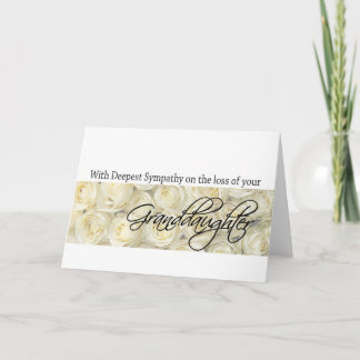 Tarjeta de simpatía Rosa de pérdida de nieta