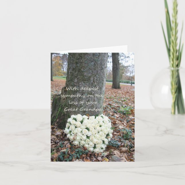 Tarjeta de simpatía Rosa de pérdida del abuelo (Anverso)