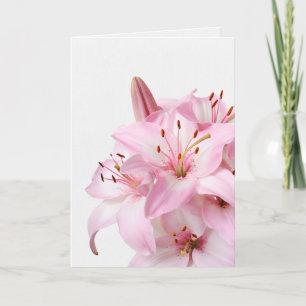 Tarjeta de simpatía rosa Lily Bouquet