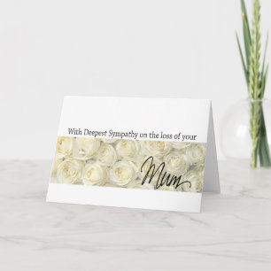 Tarjeta de simpatía Rosa por pérdida de mamá