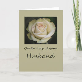 Tarjeta de simpatía Rosa por pérdida de marido