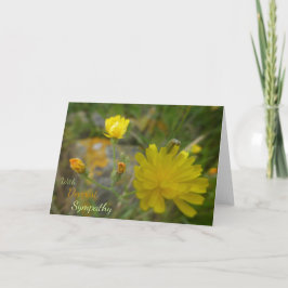 Tarjeta de simpatía Serene con flores de Dandelion