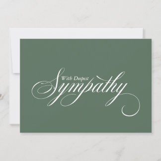 Tarjeta de simpatía simple y elegante en verde sal