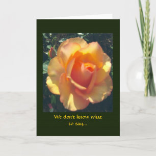 Tarjeta de simpatía sincera Rosa Amarilla