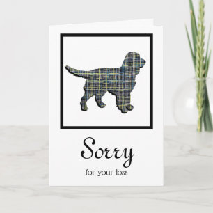 Tarjeta de simpatía Sprocker Spaniel Dog Silhouett