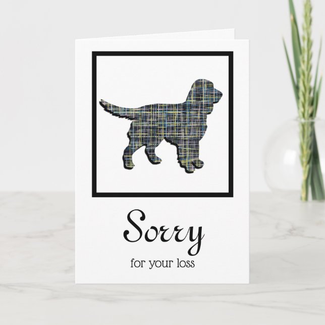 Tarjeta de simpatía Sprocker Spaniel Dog Silhouett (Anverso)