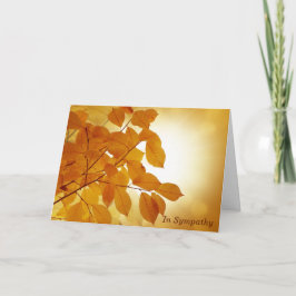 Tarjeta de simpatía Sun y Otoño Leaves