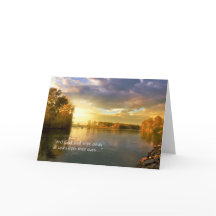 Tarjeta de simpatía Sunrise Over Autumt Lake