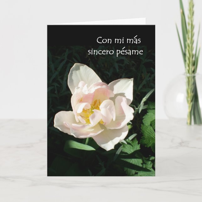 Tarjeta de simpatía 'Tulip' - Saludo español (Anverso)