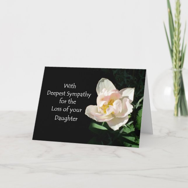 Tarjeta de simpatía tulipana - Pérdida de una hija (Anverso)