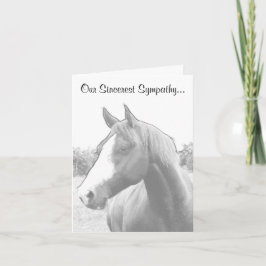Tarjeta de simpatía veterinaria para caballos