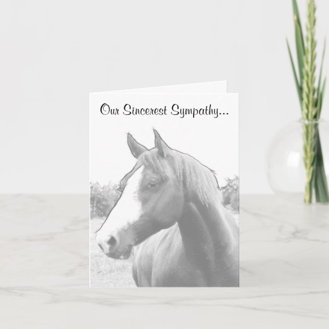Tarjeta de simpatía veterinaria para caballos (Anverso)