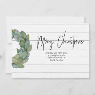 Tarjeta de simple Shiplap Magnolia Farmhouse Navid