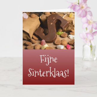 Tarjeta de Sinterklaas con imagen de dulces