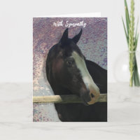 TARJETA DE SÍNTOMA ANIMAL DE RETRATO DE CABALLO