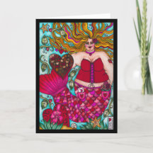 Tarjeta de sirena de chocolate de San Valentín