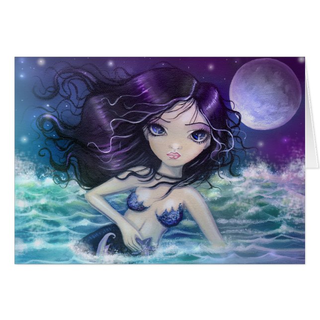 Tarjeta de Sirena del Mar Suave (Anverso (Horizontal))